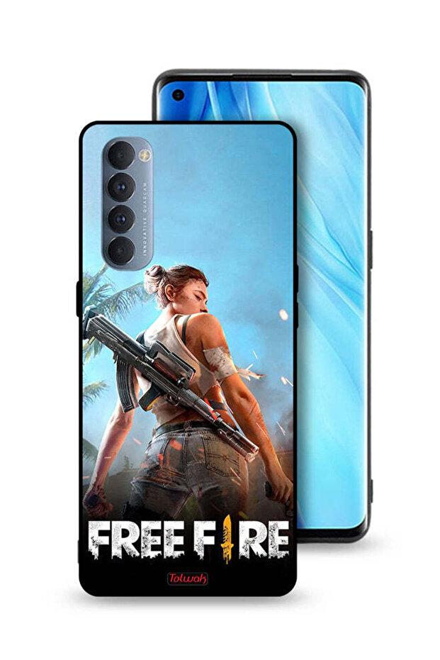 غطاء حماية لهاتف Oppo Reno4 Pro 4G - فري فاير