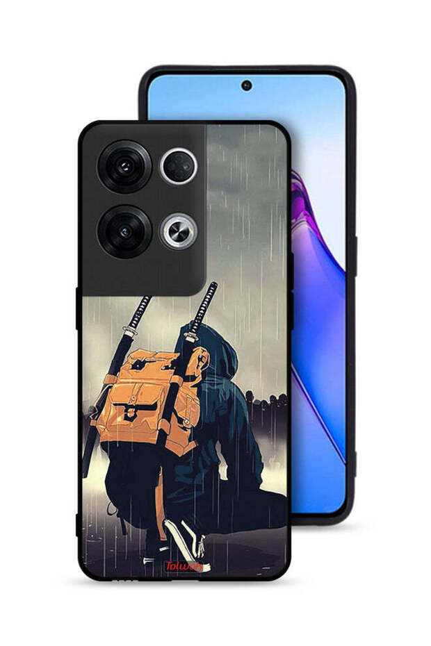 غطاء حماية لهاتف Oppo Reno8 Pro Plus 5G بتصميم سيف ساموراي رقمي