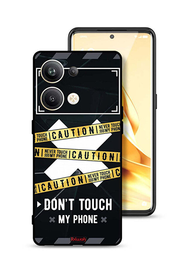 Oppo Reno9 Pro Plus 5G Protective Case Cover Caution Never Touch My Phone