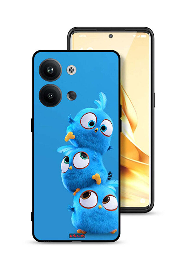 غطاء حماية لهاتف Oppo Reno9 5G بنقشة طيور لطيفة