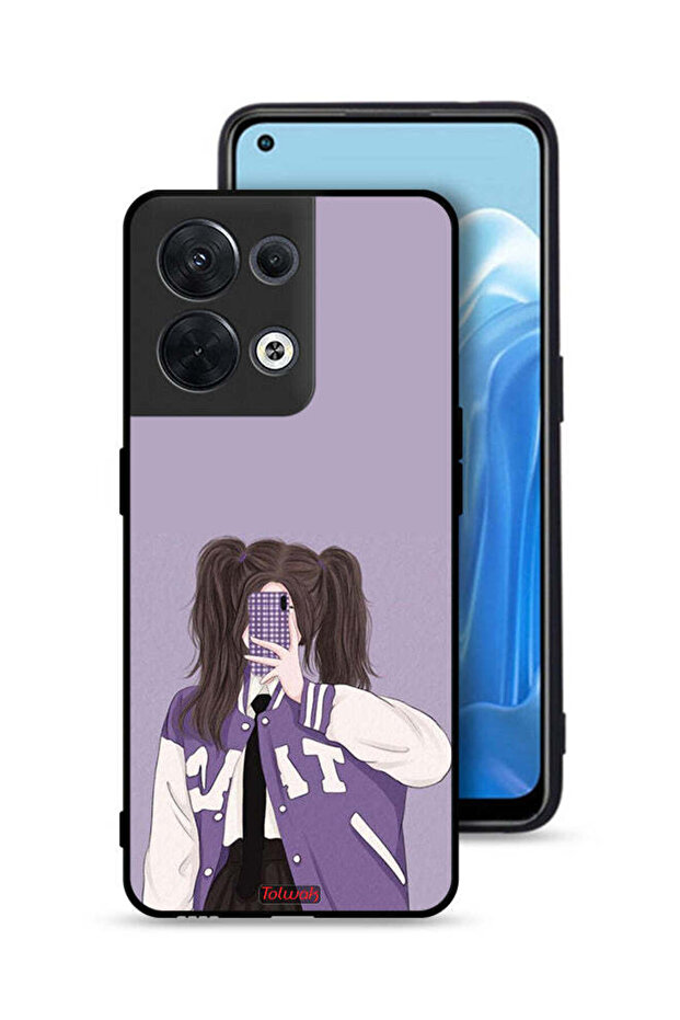 غطاء حماية لهاتف Oppo Reno8 5G لالتقاط صور سيلفي