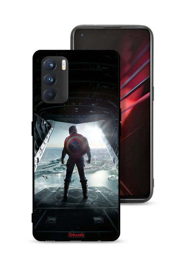 غطاء حماية لهاتف Oppo K9 Pro بتصميم صورة كابتن أمريكا