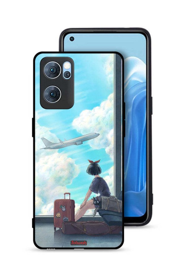 غطاء حماية لهاتف Oppo Reno7 5G بتصميم فن السفر