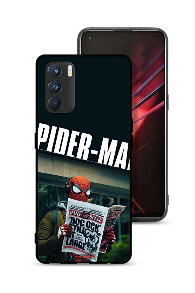 غطاء حماية Oppo K9 Pro بتصميم سبايدرمان يقرأ جريدة