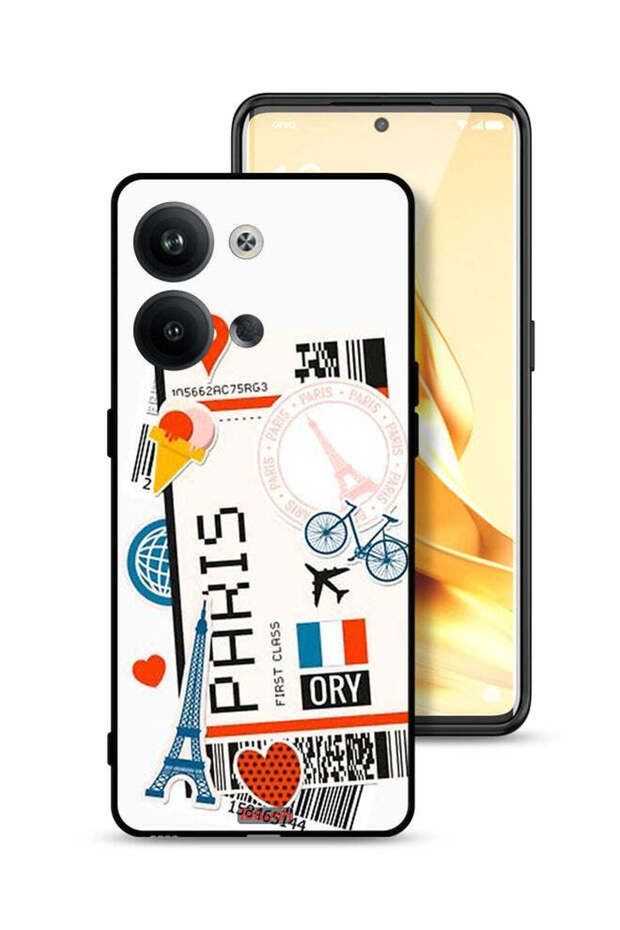 غطاء حماية لهاتف Oppo Reno9 5G - ملصق باريس