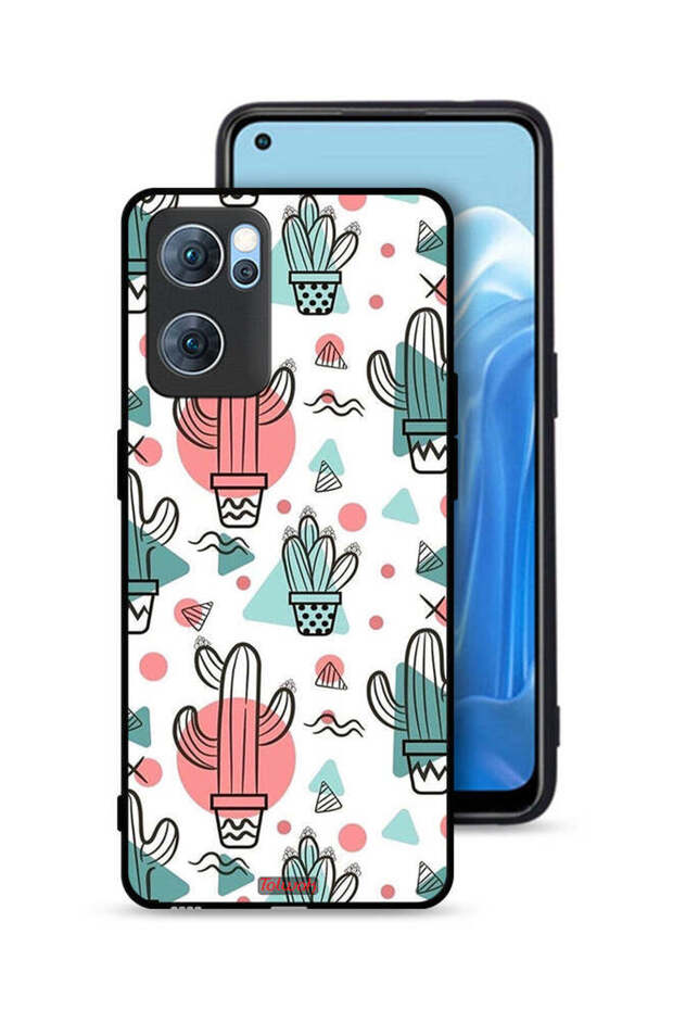 غطاء حماية لهاتف Oppo Reno7 5G بلون الصبار - 1