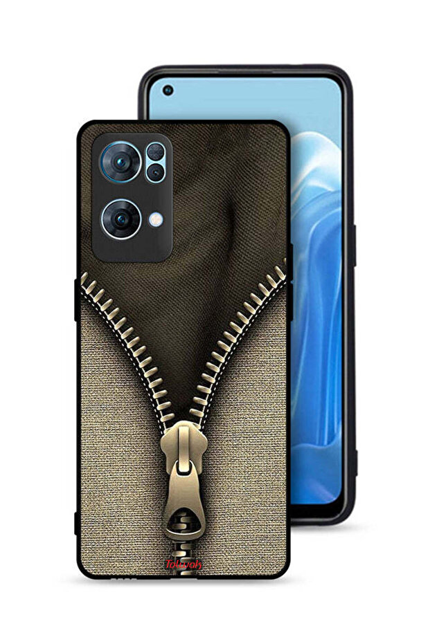 Oppo Reno7 Pro 5G Protective Case Cover Zip Pattern - 1
