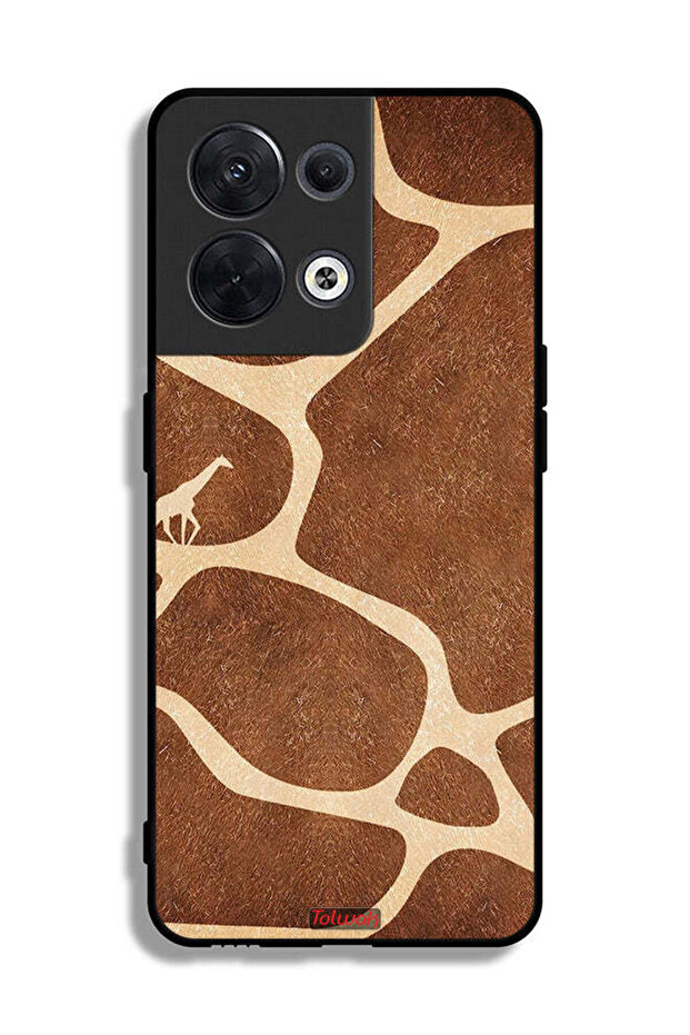 غطاء حماية لهاتف Oppo Reno8 5G بنقشة زرافة - 2