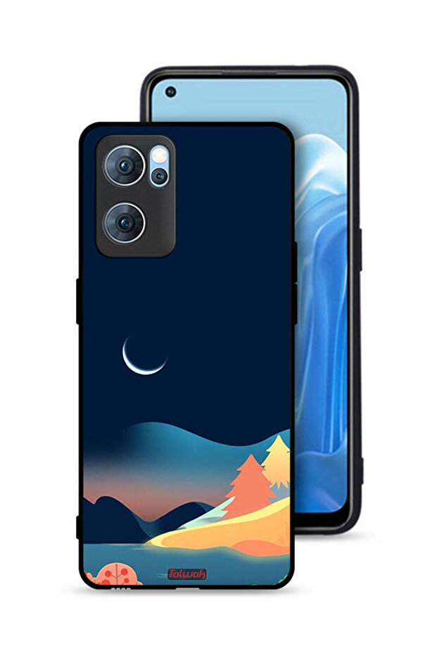 Oppo Reno7 5G Protective Case Cover Moon Abstract Drawing Art