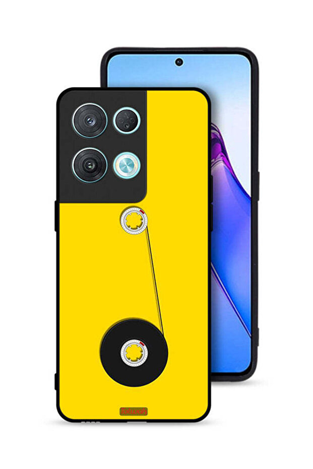 غطاء حماية لهاتف Oppo Reno8 Pro 5G بتصميم عجلة كاسيت