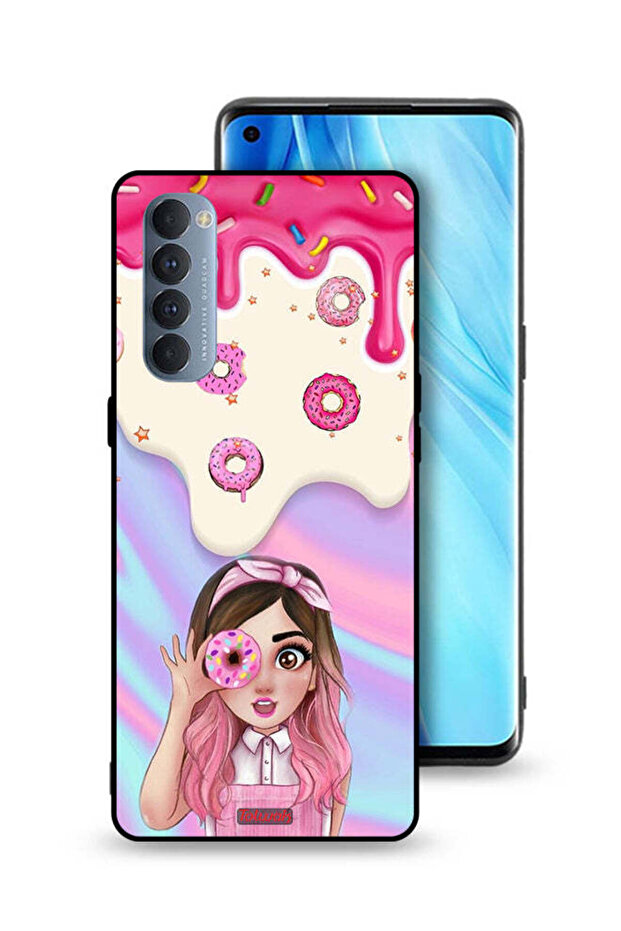 غطاء حماية لهاتف Oppo Reno4 Pro 4G يحمل صورة دونات