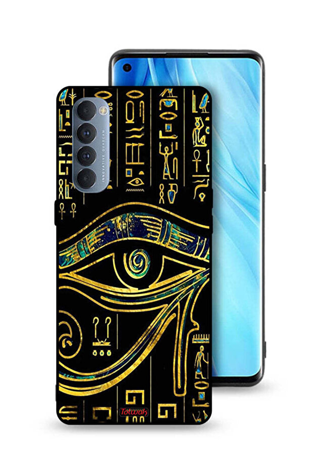 غطاء حماية لهاتف Oppo Reno4 Pro 4G بتصميم عين فنية