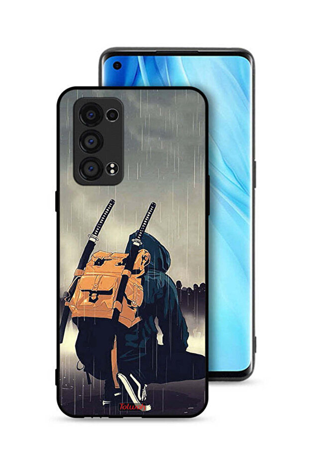 غطاء حماية لهاتف Oppo Reno6 Pro Plus 5G بتصميم سيف ساموراي رقمي