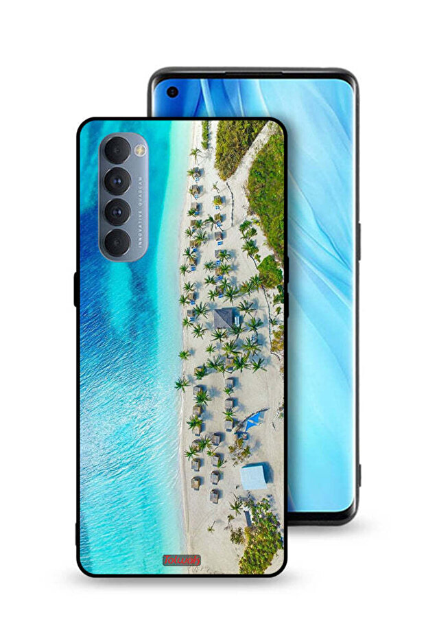 غطاء حماية لهاتف Oppo Reno4 Pro 4G بلون الشاطئ