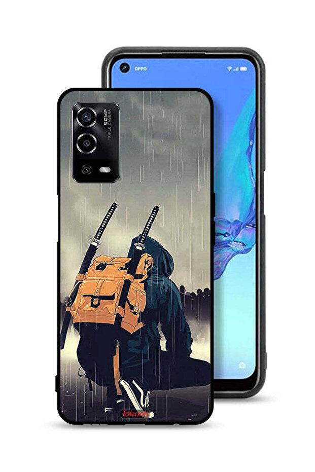 غطاء حماية Oppo A55 4G بتصميم سيف ساموراي رقمي