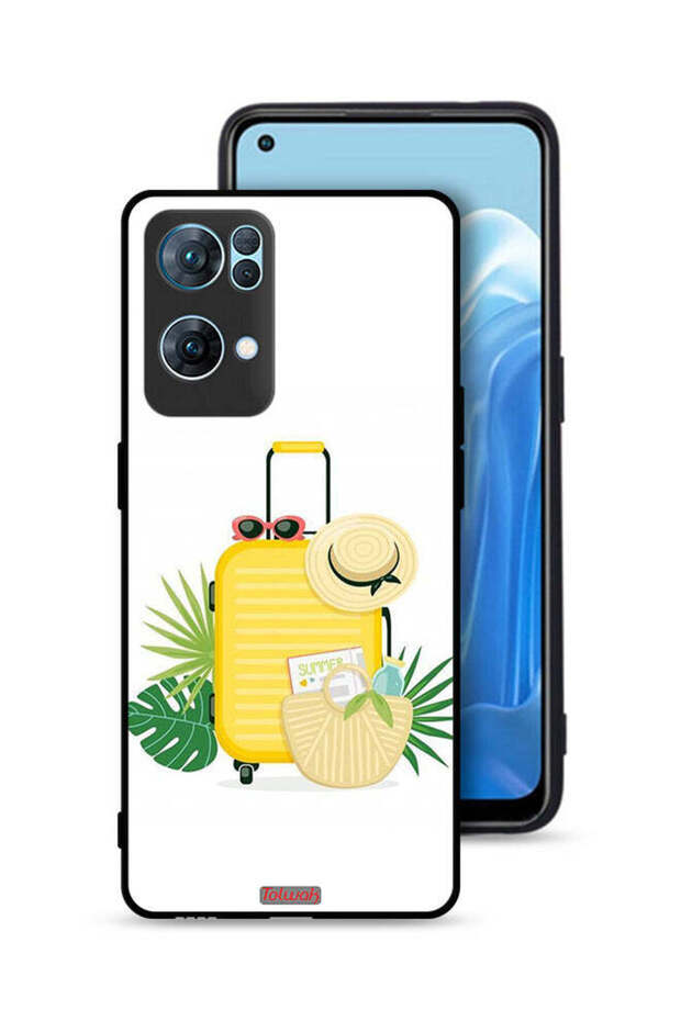 غطاء حماية لهاتف Oppo Reno7 Pro 5G بتصميم فني رقمي صيفي