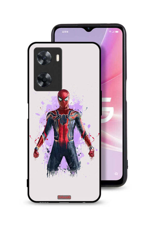غطاء حماية لهاتف Oppo A77s بتصميم العنكبوت الحديدي