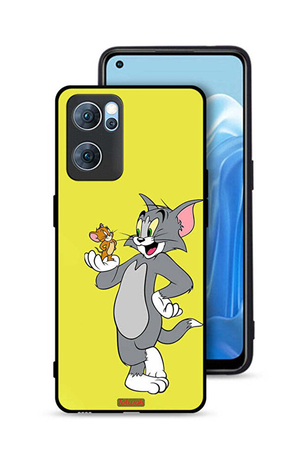 غطاء حماية لهاتف Oppo Reno7 5G بتصميم توم وجيري