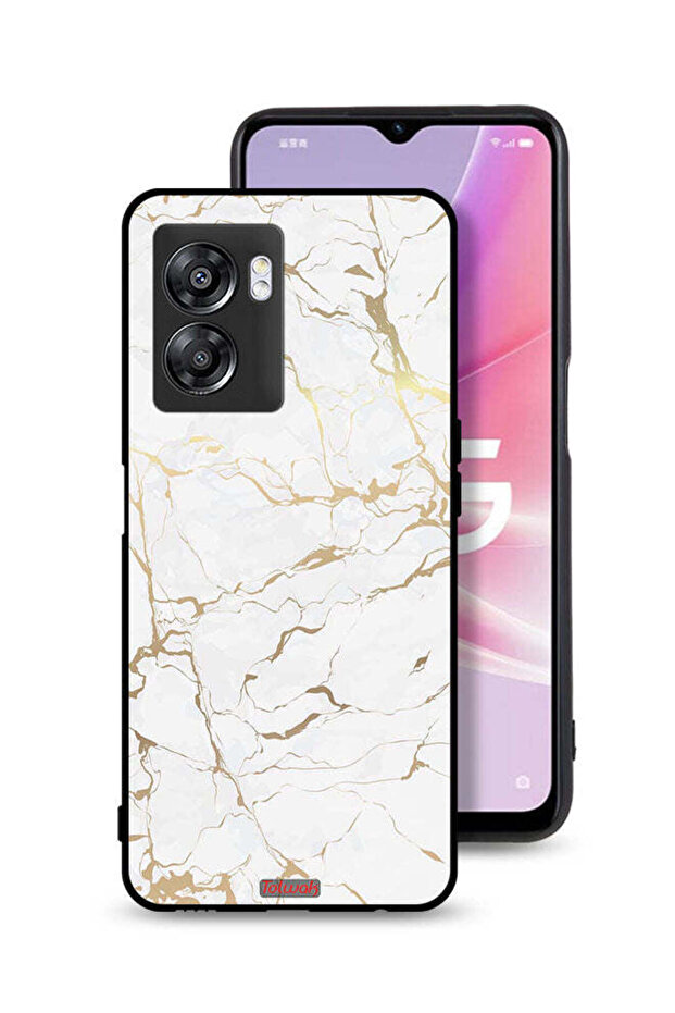 غطاء حماية لهاتف OnePlus Nord N300 بنمط رخامي