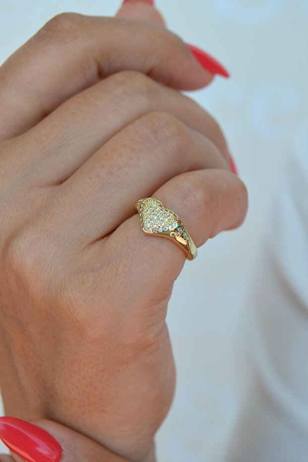 Heart Model Zircon Stone Little Finger Ring