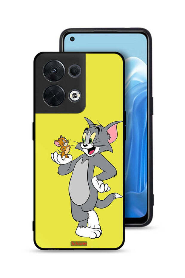 غطاء حماية لهاتف Oppo Reno8 5G بتصميم توم وجيري