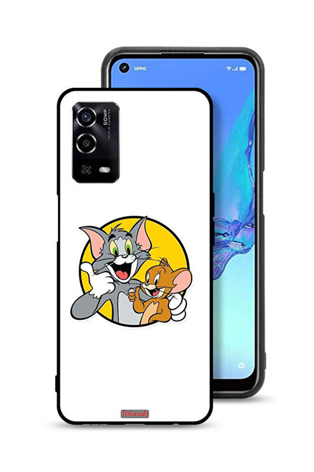 غطاء حماية لهاتف Oppo A55 4G بتصميم توم وجيري