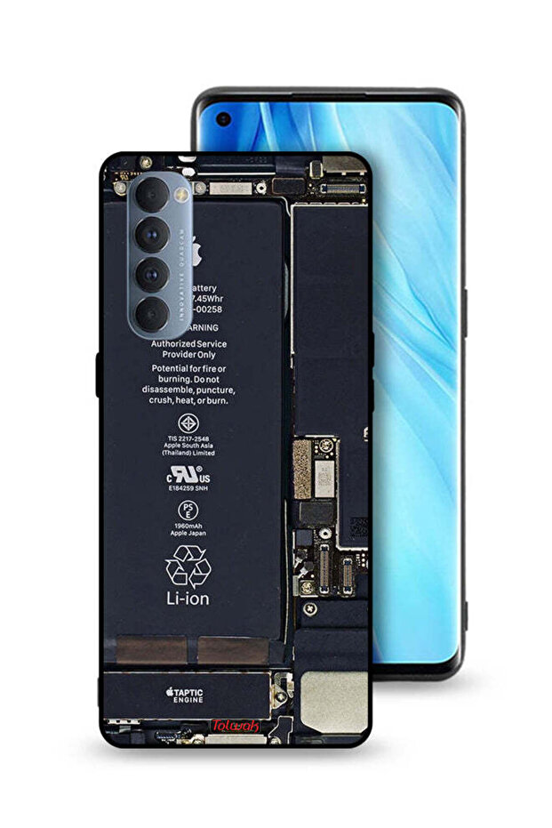 غطاء حماية لهاتف Oppo Reno4 Pro 4G بنمط دائرة الهاتف