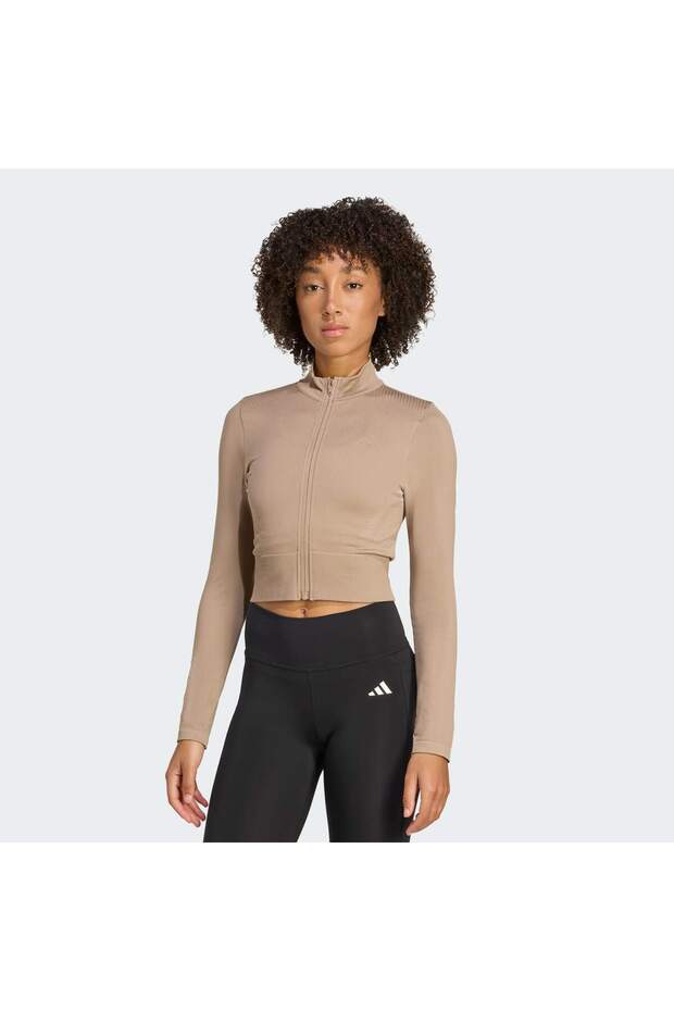 قميص علوي بسحاب كامل الطول من Workout Essentials - 1