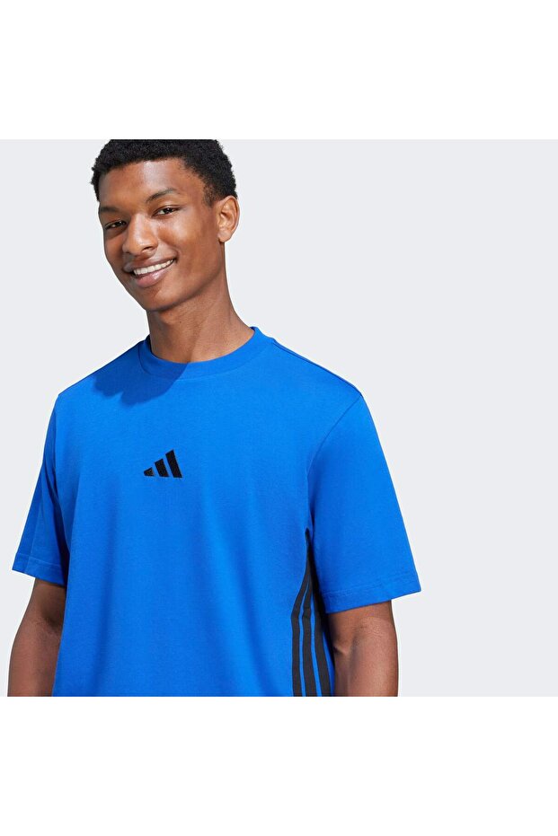 Essentials 3-Stripes Single Jersey Tişört - 6