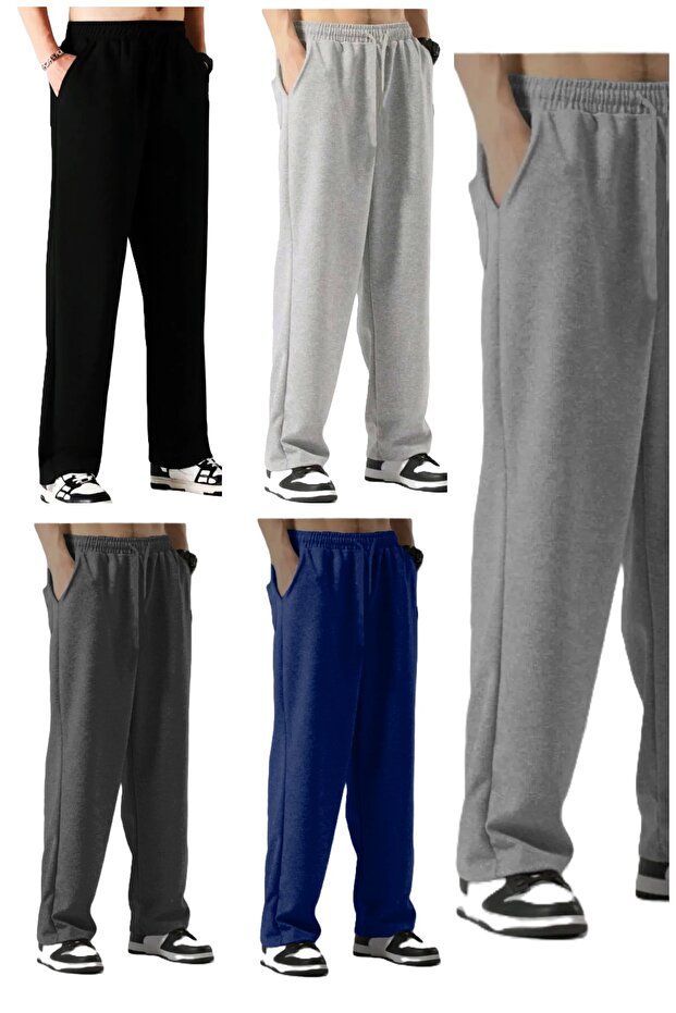 Men's 5-Pack Relaxed Fit Straight Leg Sweatpants