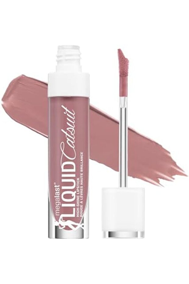 Megalast Liquid Catsuit High Shine Lipstick, Send Nudes, 0.2 Ounce
