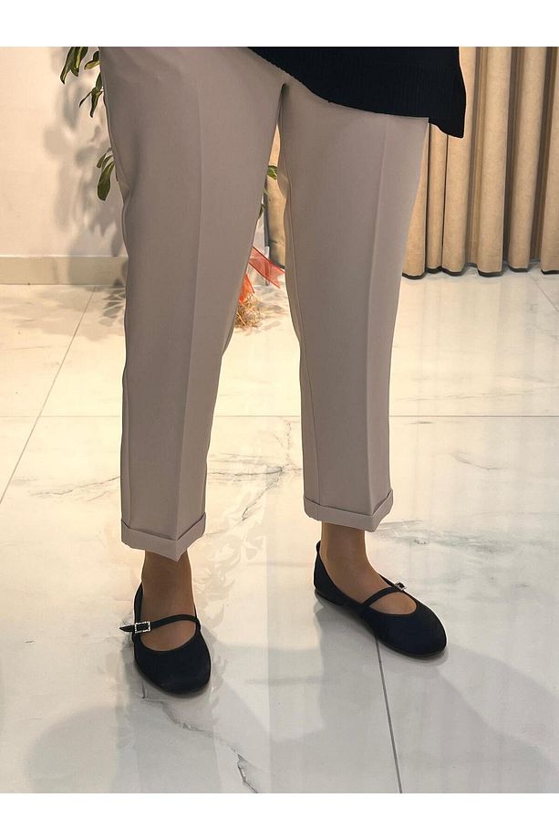 YUSUF ÖZDEMİR BEL İLASTİKLİ DUBLE PAÇA PANTOLON - 3