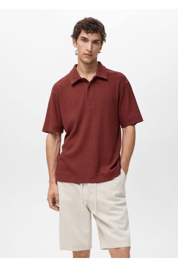 Dokulu triko polo gömlek - 1