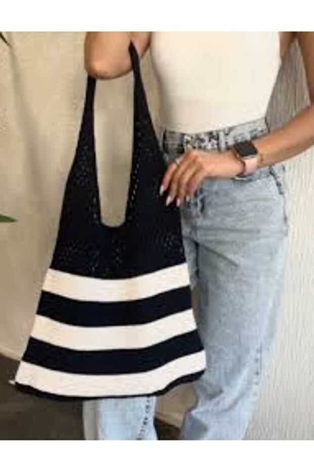 حقيبة قماش مخرمة - 1