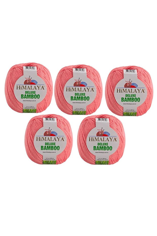 Deluxe Bamboo, 5 Yumak, 500g Gram, Cardigan Sweater Yarn 124-08