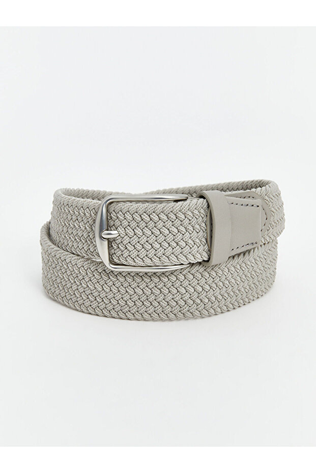 Nevavm Men's Belt with Knitted Pattern