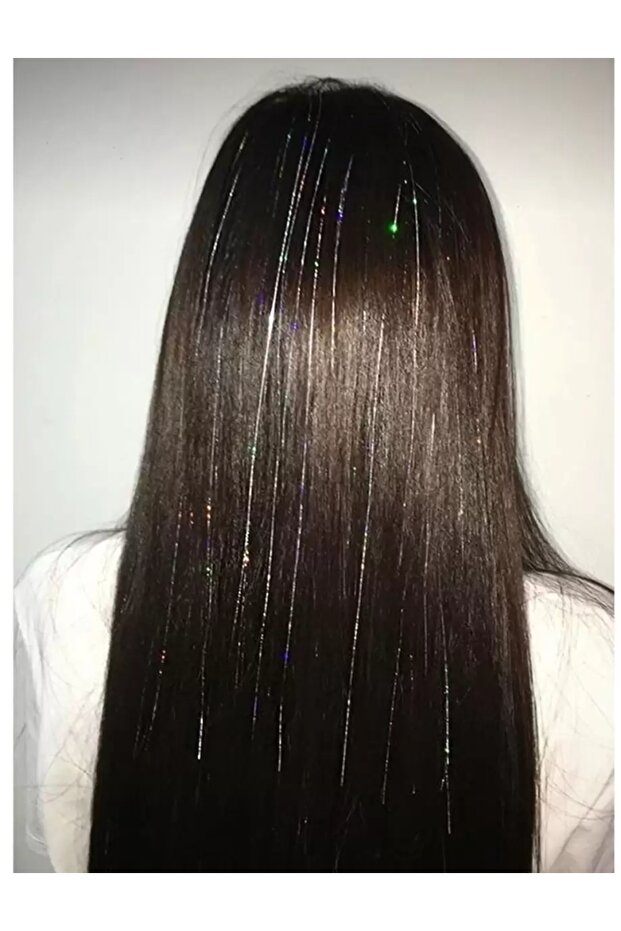 Gray Color Glitter Hair Shine Side Hairpiece False Hair