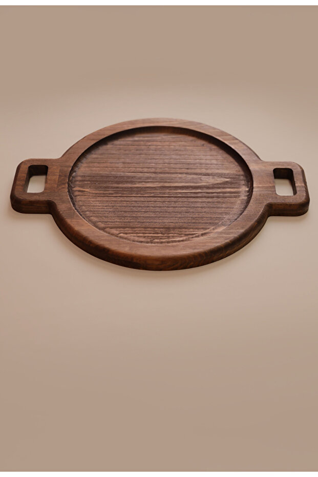 Loop - Solid Wood Pan Mat - Round Presentation Board (2 Handle Design) - 2