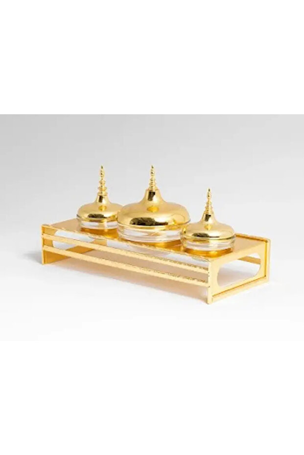 طقم تمرية ذهبي 3 قطع - 1