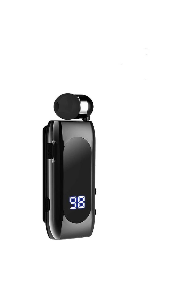 LED Ekranlı Makarali Kablosuz Bluetooth Kulaklık Siyah - 1
