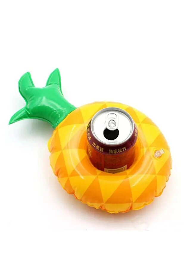 Yellow Pineapple Pool Toy and Cup Holder, Fun and Practical for Kids