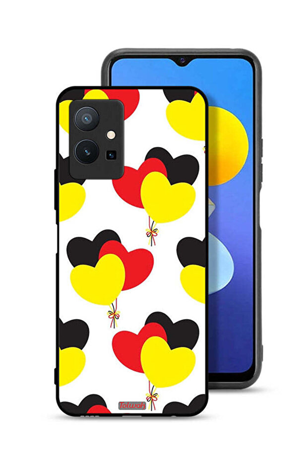 Vivo Y75 5G Protective Case Cover Three Hearts Bunch