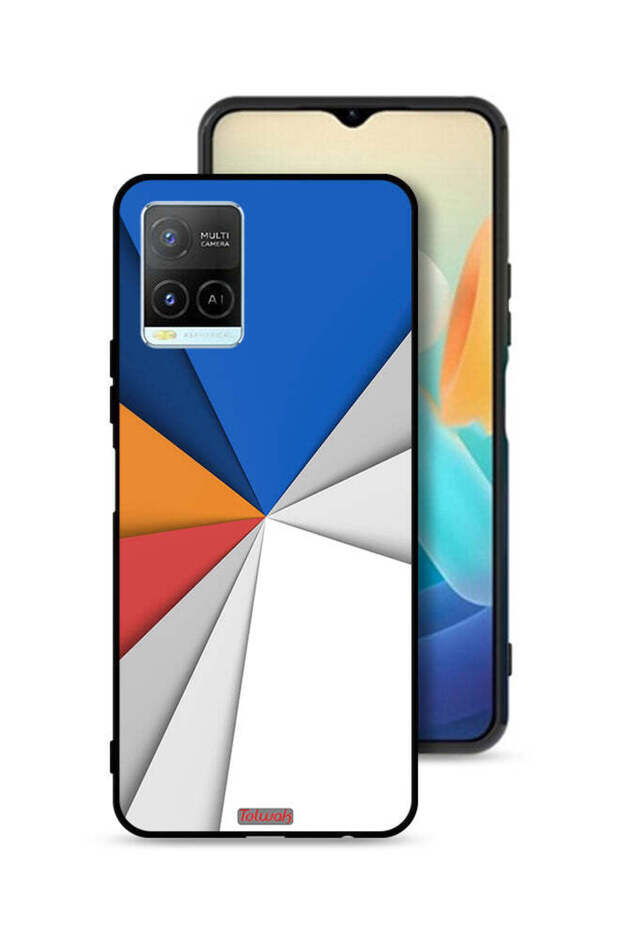 غطاء حماية لجهاز Vivo Y32 مصنوع من مادة مطابقة للفن التجريدي