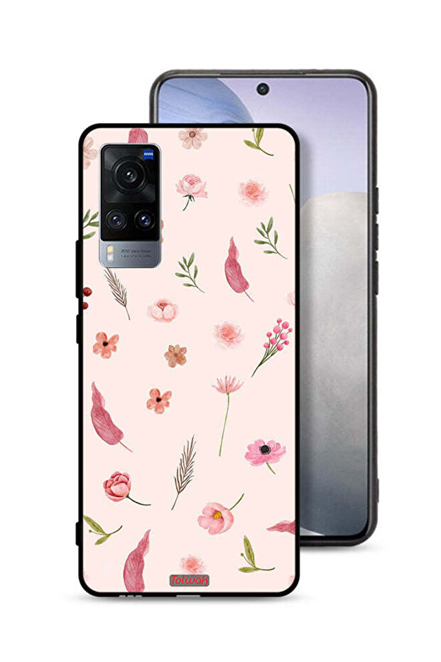 Vivo X60 Protective Case Cover Leaves And Roses Pattern