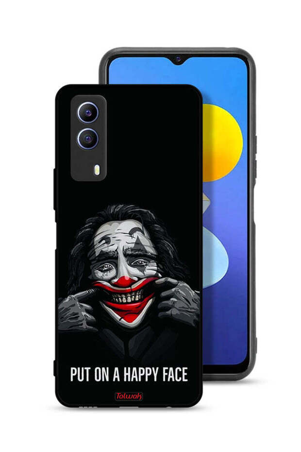 غطاء حماية لهاتف Vivo T1x بوجه سعيد