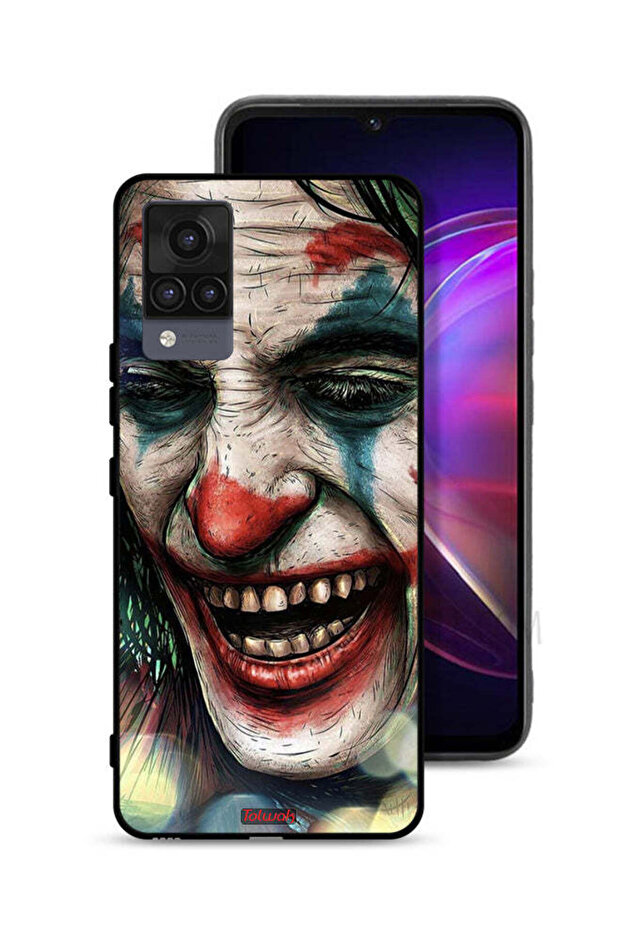 غطاء حماية لهاتف Vivo V21 بتصميم وجه الجوكر الضاحك