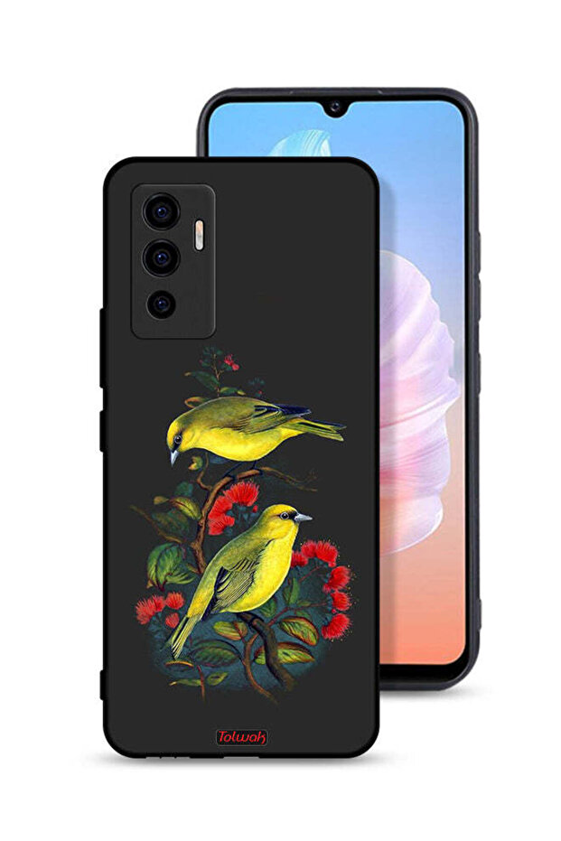 غطاء حماية لهاتف Vivo V23e بنقشة طيور
