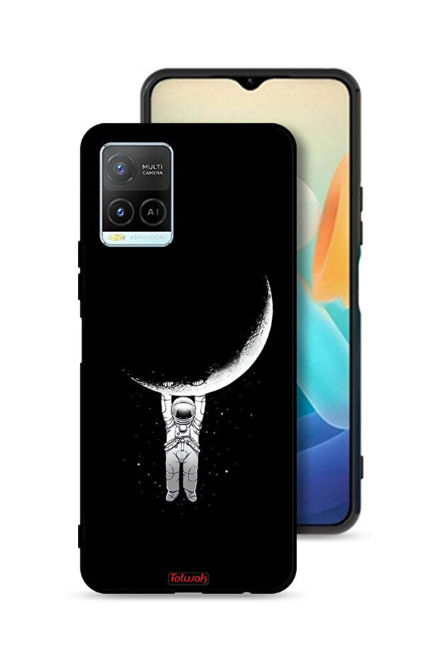 غطاء حماية لهاتف Vivo Y32 معلق على سطح القمر