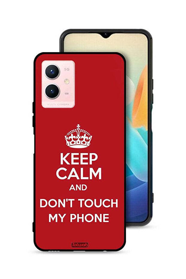 Vivo Y33s 5G Protective Case Cover Keep Calm And Dont Touch My Phone