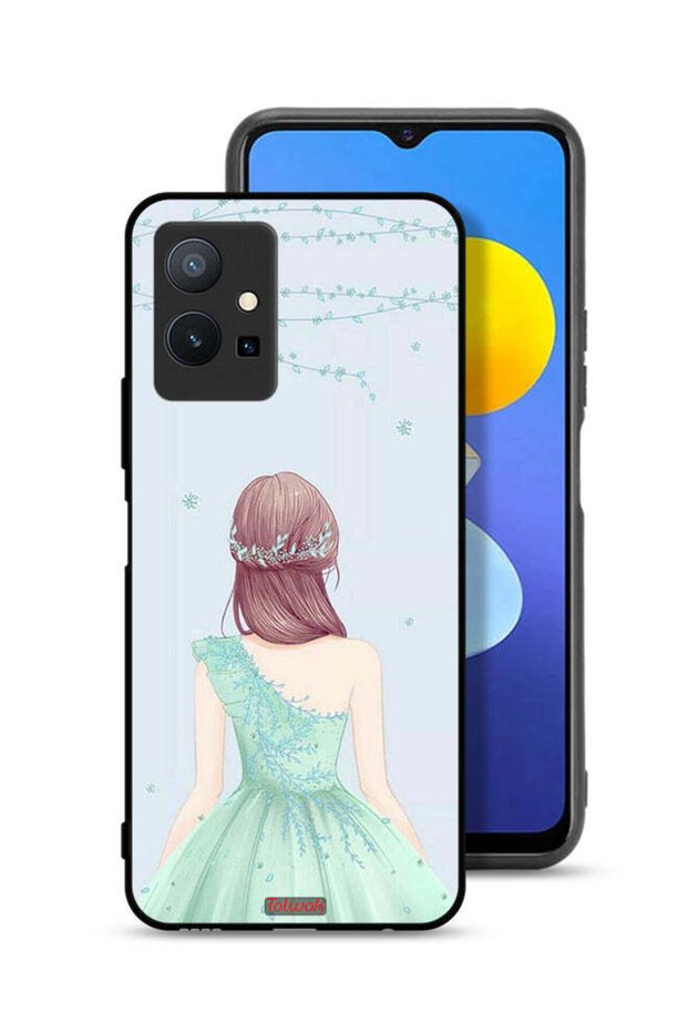 Vivo T1 5G Protective Case Cover Cute Girl In Floral Dress